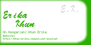 erika khun business card